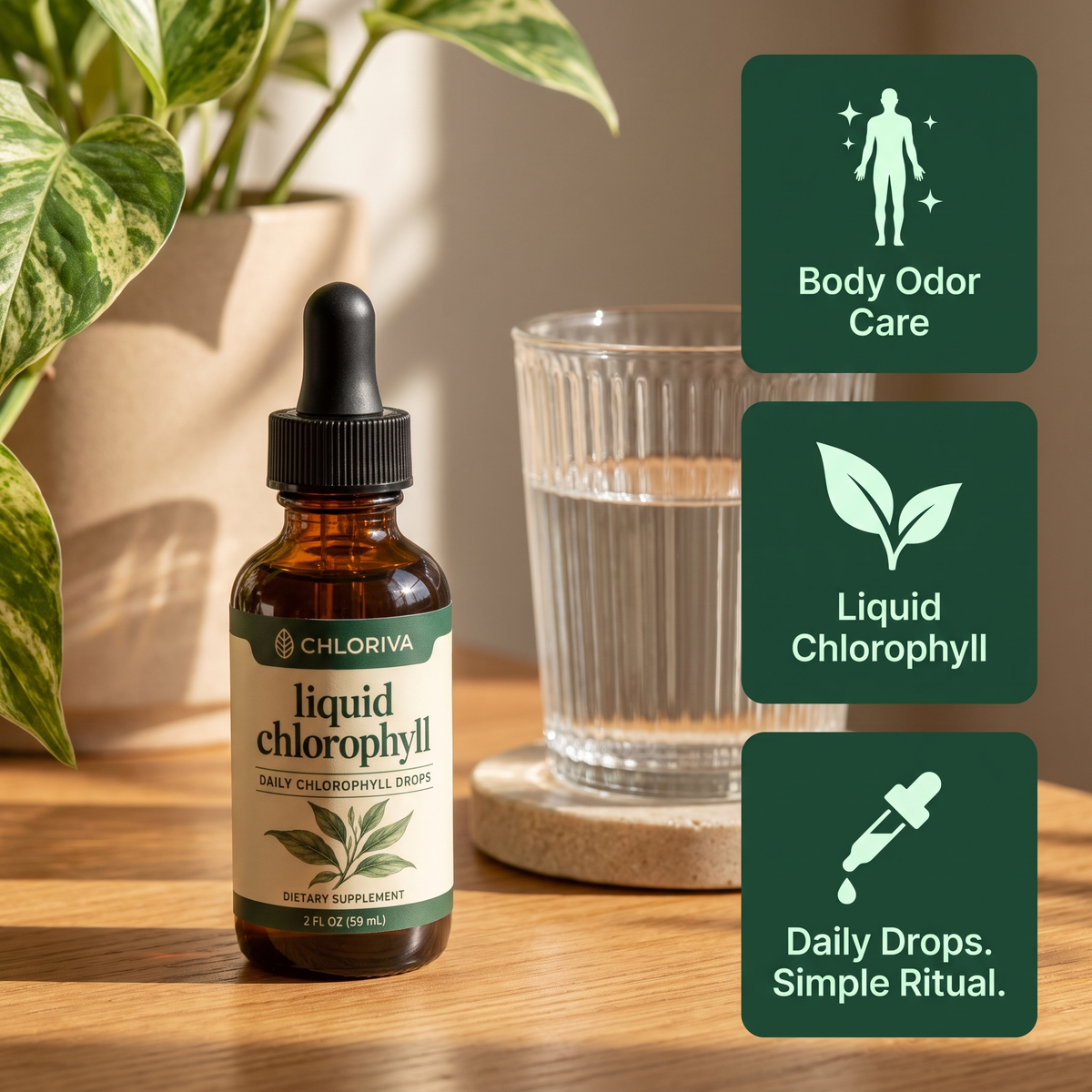 Chloriva™ Chlorophyll Body Odor Care Drops