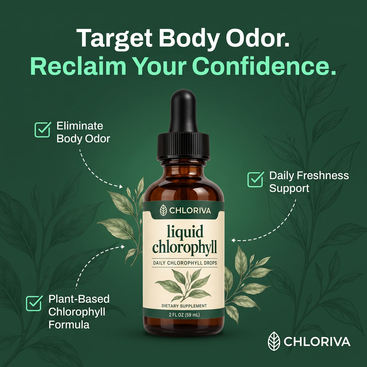 Chloriva™ Chlorophyll Body Odor Care Drops